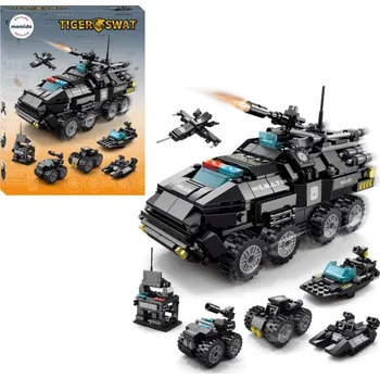 ostatní stavebnice Mamido Stavebnice policejní vůz SWAT Tiger 6v1 371 dílů MT1132