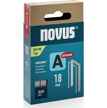 Sponky do sešívačky typ A 53 18mm NOVUS extra tvrdé [800 ks]