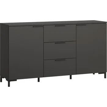 Komoda Prostorná komoda se zásuvkami a dvířky do obývacího pokoje Alternative - Meble Wojcik Šedý vesmír 150.4x83.5 cm