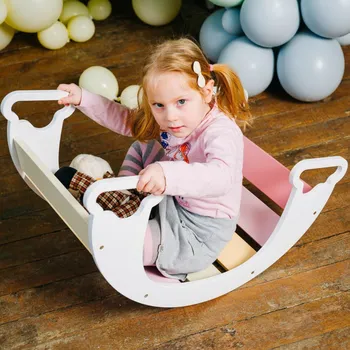 Hra na zahradu Family-scl Montessori balanční houpačka Sway-Bílá / Gelato