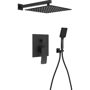 Sprchový set Sapho GINKO podomítkový sprchový set s pákovou baterií, 2 výstupy, černá mat