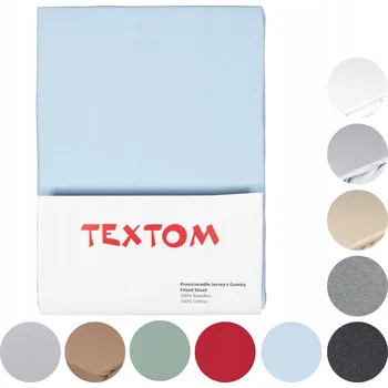 Prostěradlo PROSTĚRADLO S GUMOU 160x200cm BAVLNA SVĚTLE MODRÉ PREMIUM HLADKÉ