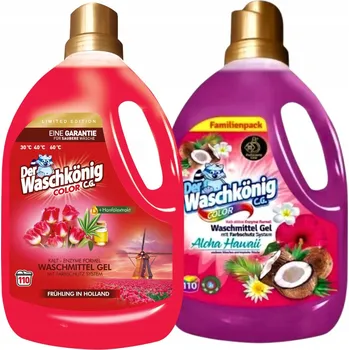 Prací gel Waschkonig Gel na Praní Limitovaná Sada Barva a Univerzální 6,61l 220 praní