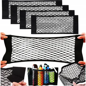 autokoberec Síť do zavazadlového prostoru auta 4 ks elastická polypropylenová