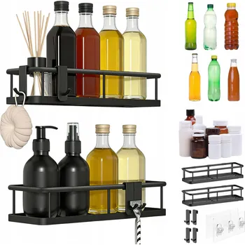 Obraz 2 KS ZÁVĚSNÁ POLICE SAMOLEPICÍ LOFT NA ZEĎ DO KOUPELNY, POD SPRCHU