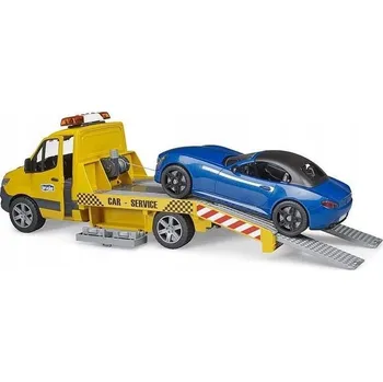 autíčko Bruder Mercedes Sprinter Asistenční vozidlo autopřepravník s autem 02675