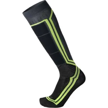 Pánské ponožky Ponožky MICO Calza Ski Light Weight Odor Zero X-Static Antracite/Giallo Fluo, L