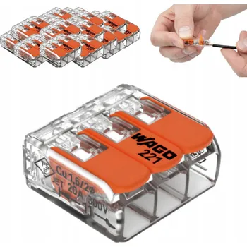 Rychlospojky 221-413 Wago 3x0,2-4mm2 12 kusů