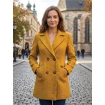 Zimní dámský nebo dívčí kabát pod zadek LEA - hořčicový, VELIKOST XS