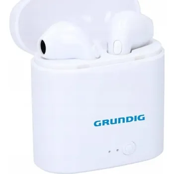 Sluchátka Słuchawki Bezprzewodowe Douszne Bluetooth s mikrofonem, bílá Grundig