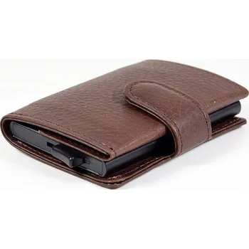 Peněženka Papillon Kožená peněženka 40-25 s RFID/NFC blokováním-Tmavě hnědá