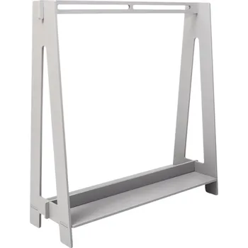 Věšák Montessori House Bed Dětský dřevěný věšák na oblečení - verze 1-Šedý