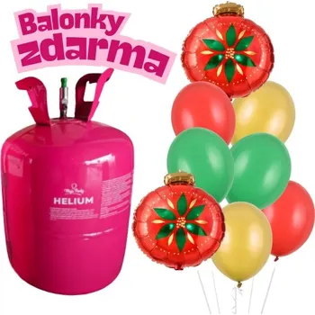Helium do balónku MojeParty Helium s vánočními balonky ZDARMA