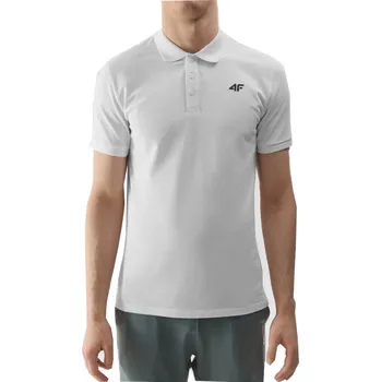 Pánské tričko Pánské Tričko Tričko 4F S Límečkem Regular Bílé 4FWMM00TPTSM366 M