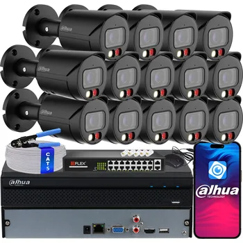 IP kamera Sada IP monitoringu 14x IPC-HFW2849S-S-IL-0280B-BLACK Kamery 8Mpx Dahua