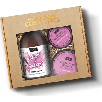 Sprchový gel LaQ Kotka Magnolie kosmetická sada sprchový gel 500 ml + tělový krém 220 g + čisticí pěna na obličej 100 ml