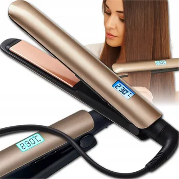 Žehlička na vlasy ŽEHLIČKA NA VLASY NA POŠKOZENÉ VLASY KERATINOVÁ KERAMICKÁ 46W DISPLEJ