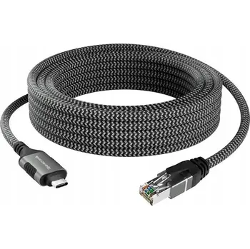 Síťová karta Síťová karta LAN RJ45 USB-C Gigabit, kabelový adaptér 8 m