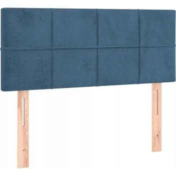 Čelo postele sametové nastavitelné tmavě modré 90x5x78/88 cm