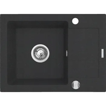 Granitový dřez Jednokomorový dřez Pyramis z křemene, černý