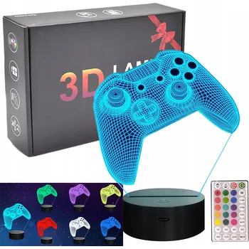 Lampička GAMEPAD NEON LED HERNÍ LAMPA BAREVNÁ DEKORACE DO POKOJE HRÁČE DÁREK