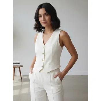 Dámská vesta Dámská tepláková vesta VSB LEMI bílá, VELIKOST L