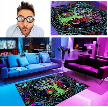 Koberec SMUKEE KOBEREC SVÍTÍCÍ VE TMĚ PRO DĚTI PROTISKLUZOVÝ FLUORESCENČNÍ