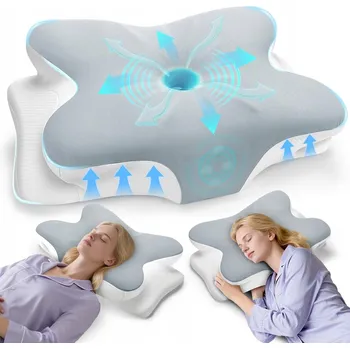 Polštář ORTOPEDICKÝ POLŠTÁŘ NA KRK PRODYŠNÝ KOMFORT VE TVARU MOTÝLA