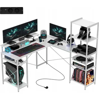 Psací stůl Obdélníkový psací stůl Homcom 137 x 140 x 139,5 cm bílý