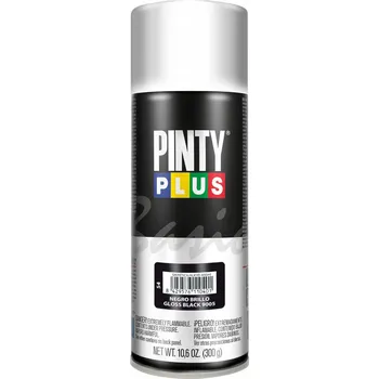Barva ve spreji PintyPlus Univerzální lak ve spreji RAL 9005 Černá Lesklá 400ML