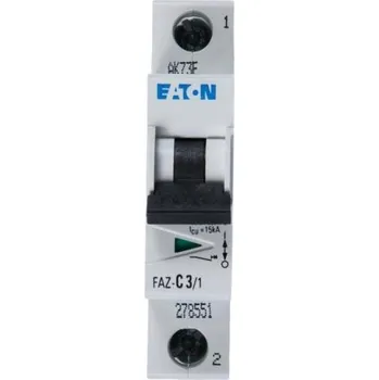 vypínač Nadproudový spínač FAZ-C3/1 3A 1P 10kA 240V AC 278551 EATON
