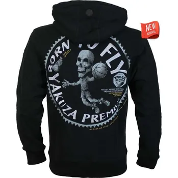 Pánská mikina Yakuza Premium Selection Mikina s kapucou Yakuza Premium 4025C Born to Fly - černá Velikost: XL