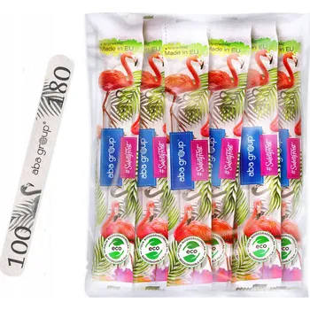 Pilníky na nehty Aba Group Slim Plameňák rovné 100/180 25 ks