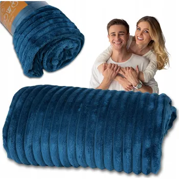 Prostěradlo Deka MARTINA polyester 160 cm x 200 cm modrá