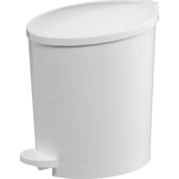 Odpadkový koš Plastový koupelnový koš Bisk 4l bílý