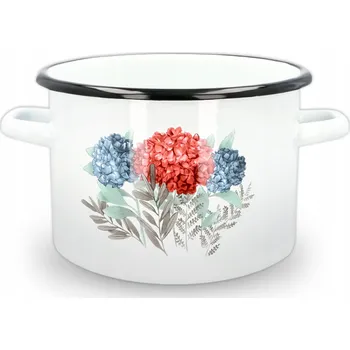 Hrnec HRNEC SMALTOVANÝ VYSOKÝ 20CM INDUKCE PLYN SMALTOVANÉ NÁDOBÍ OLKUSZ VELKÝ 4,5L