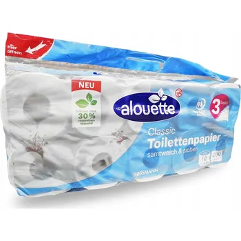 Toaletní papír ALOUETTE Classic toaletní papír 3vrstvý 10 kusů bez vůně