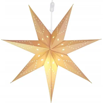 Vánoční dekorace Salcar Svítící hvězda závěsná dekorace Vánoční 55 cm LED bílá