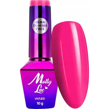 Přípravek na nehty MOLLYLAC Hybridní lak na nehty 10g Power Flower Pink Tulip Č. 723