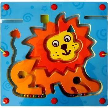 Dřevěná hračka Hračka hračka pro děti - magnetický labyrint s dřevěnými kuličkami