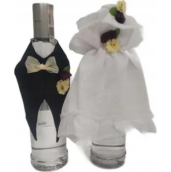 Obleček pro psa OZDOBNÝ OBLEČEK NA LAHEV - ŠATY, FRAK, KLOBOUK - ŽB