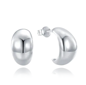 Souprava šperků MINET Moderní stříbrné náušnice zahnuté kapky JMAN0564SE00