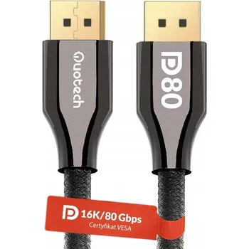 Video kabel KABEL DISPLAYPORT 2.1 DP - DP UHD 16K 60HZ 80Gbps 1,5m