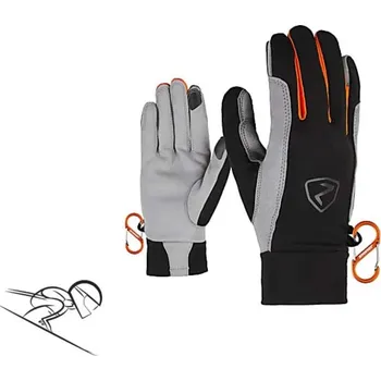Módní doplněk Rukavice ZIENER Gusty Touch Black/Orange, 7,5