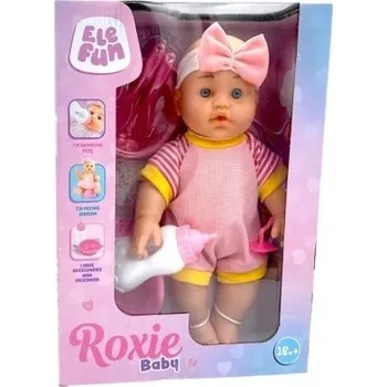 Elefun Roxie Baby Panenka miminko pije a čůrá