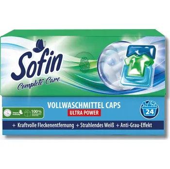 Kapsle na praní SOFIN Kapsle na praní bílého a světlého prádla Ultra Power BOX 24 ks DE