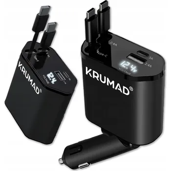 AUTOMOBILOVÁ USB C 4V1 S KABELY, NAVÍJEČ 120W, RYCHLÉ NABÍJENÍ