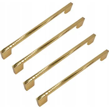 Nábytkové kování 4 x Nábytková úchytka zlatý chrom 256 mm úchytka na skříňku zásuvky do nábytku
