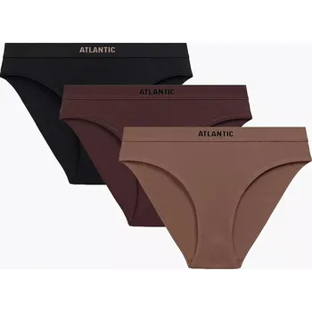 Kalhotky Kalhotky Atlantic 3CLP-012B Sport A'3 S-2XL cappuccino-čokoláda-černá S