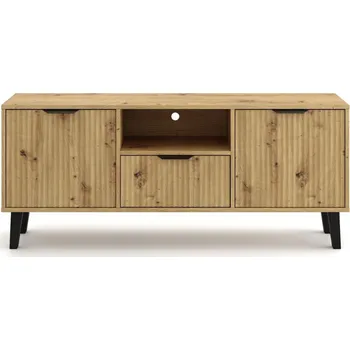 Televizní stolek TV stolek Borg Duo - Mebelbos Světlý dub 140x58 cm